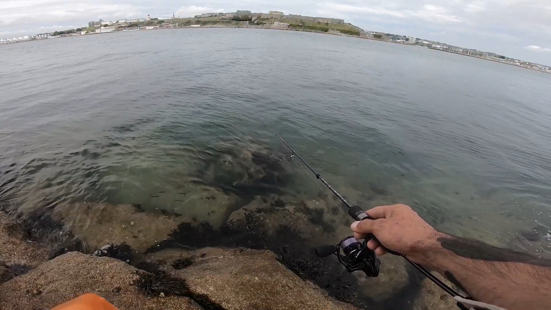 Submerged rocks ideal for fishing Walleye