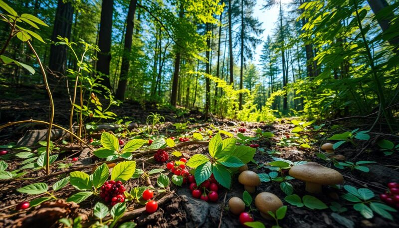 Natural food sources in wilderness survival